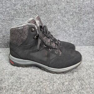 Salomon Ellipse Freeze Womens 8.5 Black Suede Waterproof Hiking Boots 406132